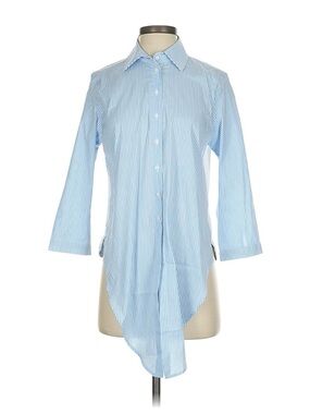 Anatomie Nerissa Striped Button Down Tie Front Shirt Size Extra Small